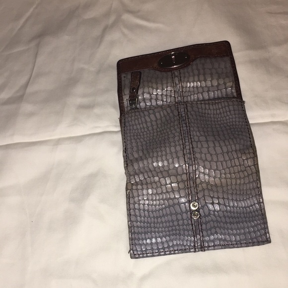 Ladies wallet Gray with brown trim Fossil - Picture 3 of 3